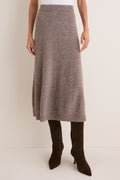 Hazelnut Aloa Knitted Skirt