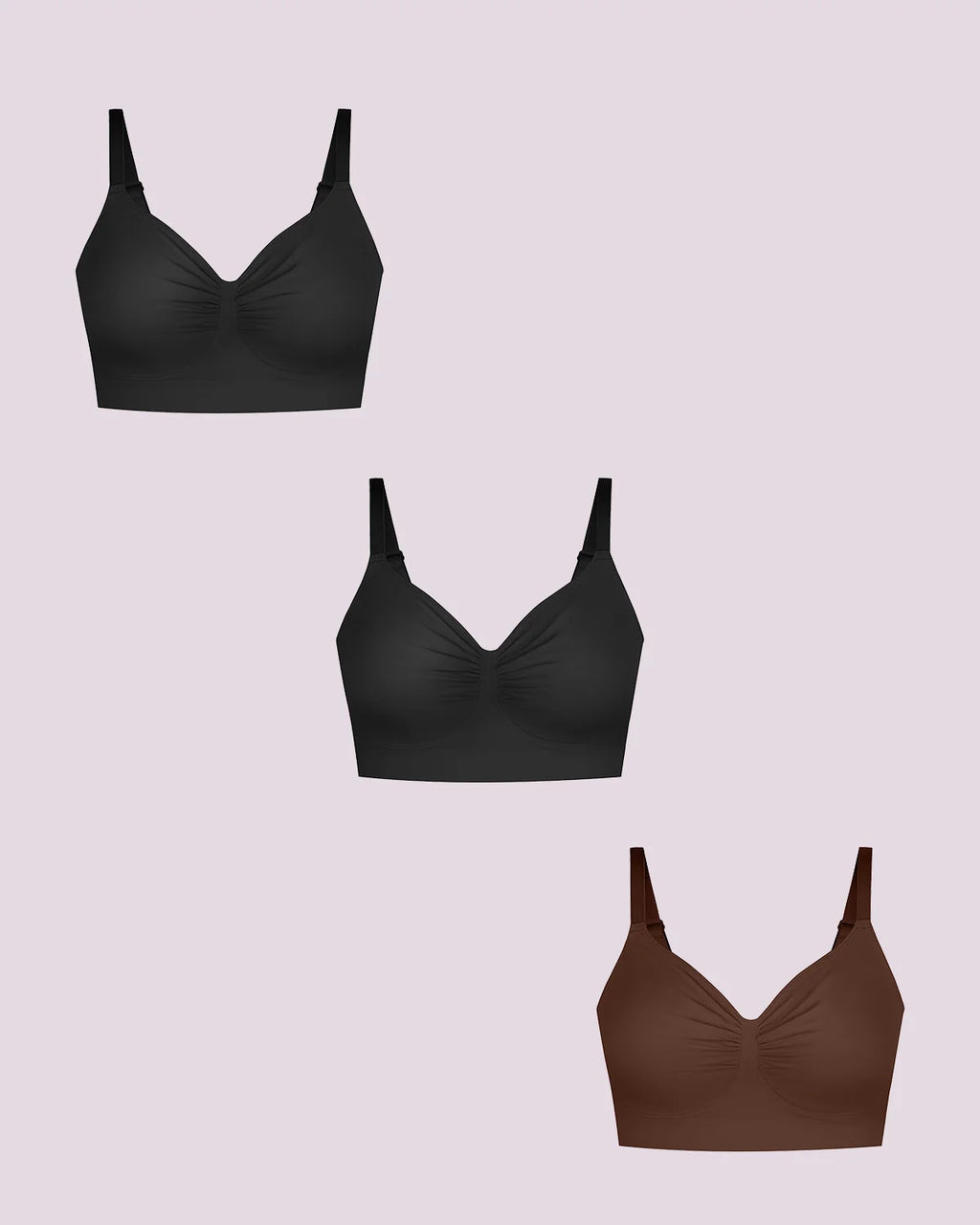 Bare Essentials Skin Flow Smooth Unlined Wireless Bra Triple Bundle