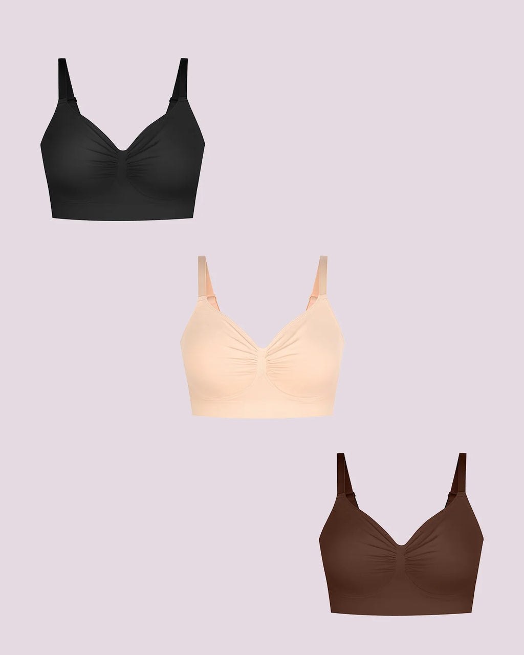 Bare Essentials Skin Flow Smooth Unlined Wireless Bra Triple Bundle