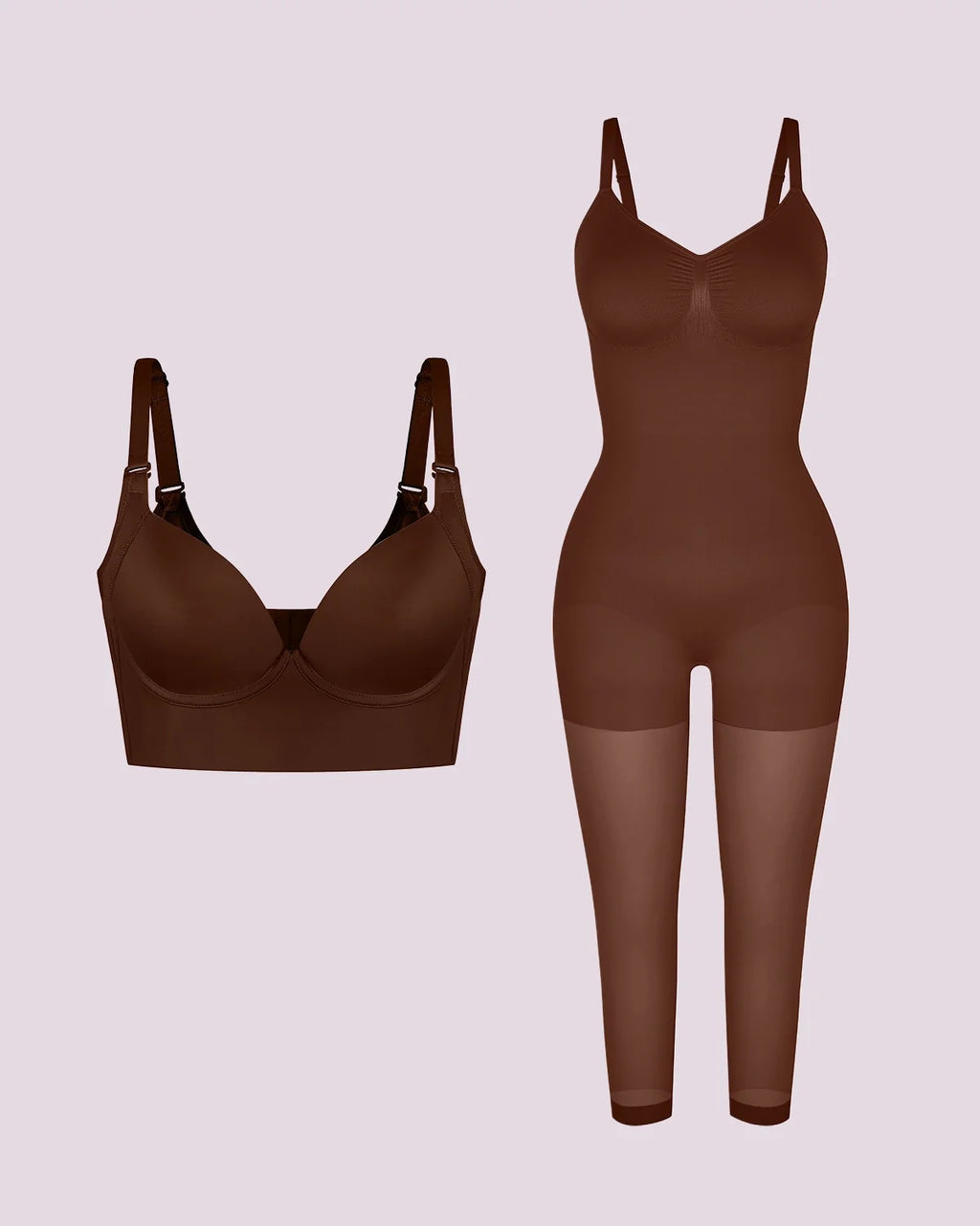 Full Coverage Bodysuit + Push-Up Bra Bundle