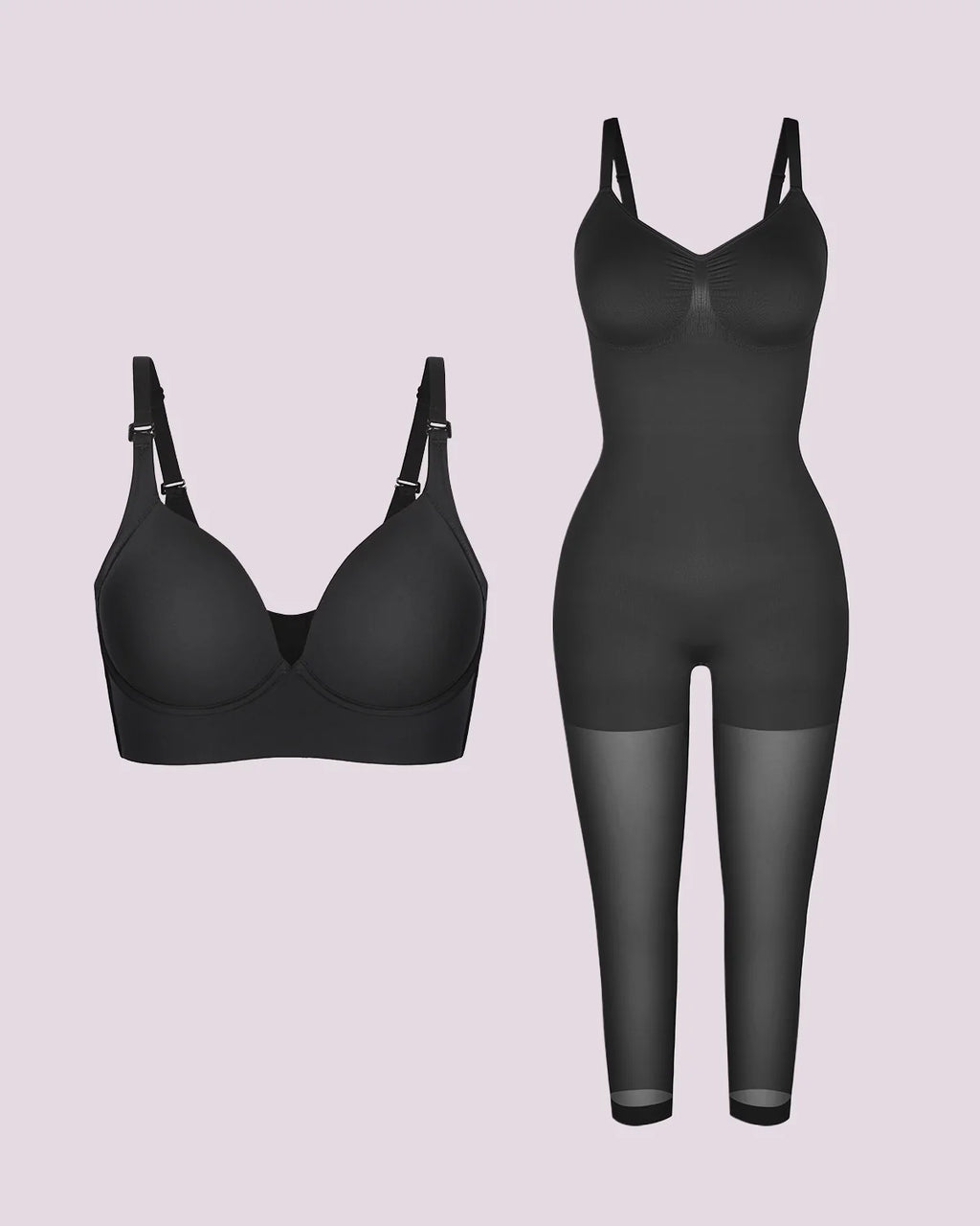 Full Coverage Bodysuit + Push-Up Bra Bundle